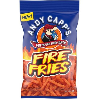 6x Bags Andy Capp's Fire Fries Flavored Oven Baked Crunchy Fries Chips 3oz