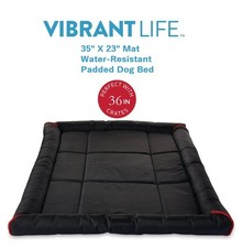 Vibrant Life HD Water-Resistant Padded Dog Bed fits 36" Crate 35" X 23" Mat New