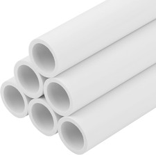 6Pcs 1/2 Inch PVC Pipe 17" Long Sch40 Industrial Pipes for Home DIY, Greenhouse,