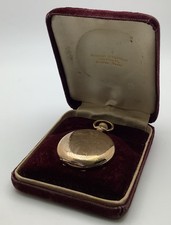 1904 US Waltham Model Suffolk 0s 15J Gold Filled Hunter Pocket Watch RUNS