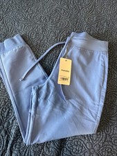 Mandala Womens Petite XS Ceil Blue High Waisted Jogger Scrub Pants New W Tag