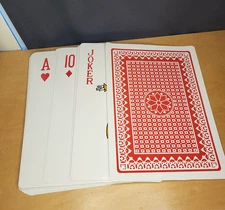 Vintage novelty giant oversize playing cards- full deck- 8.5"x12"