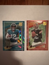 Travis Hunter and Shedeur Sanders NFL RC Color Match Donruss Variations 
