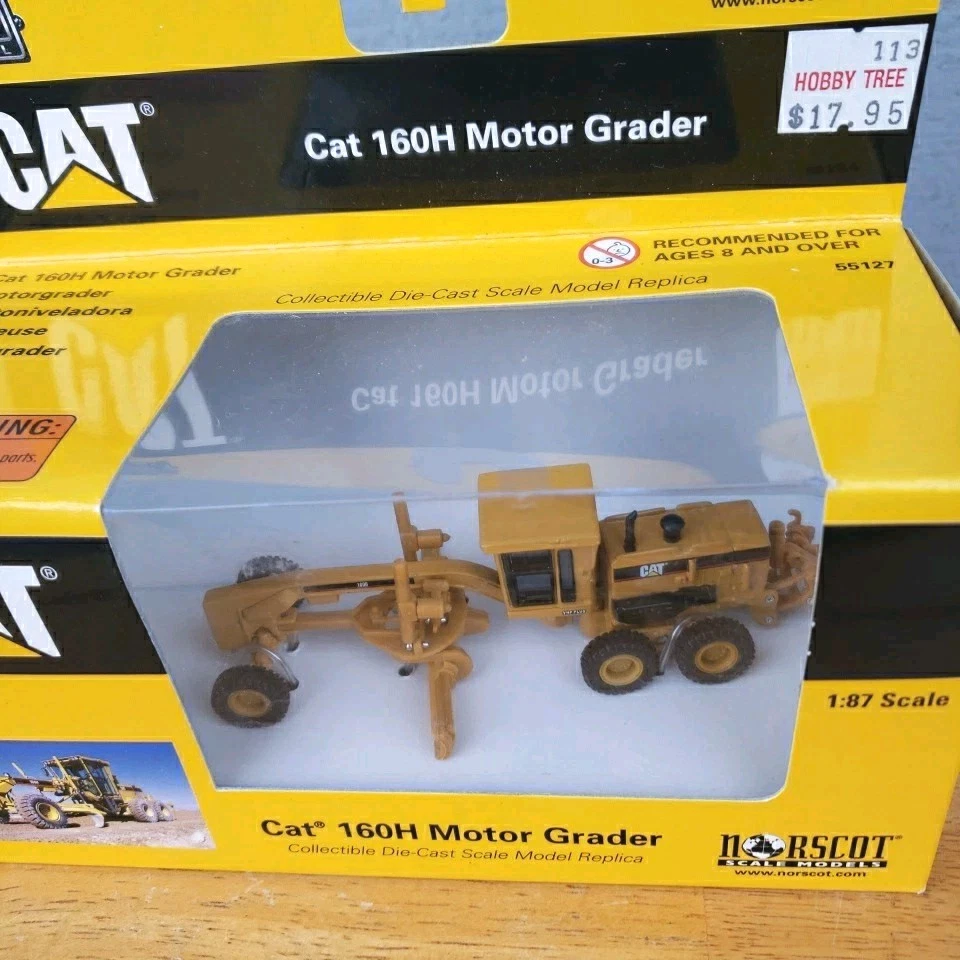 NORSCOT CAT 160H MOTOR GRADER 55127 New In Box Road Construction Die Cast - Image 2 of 4