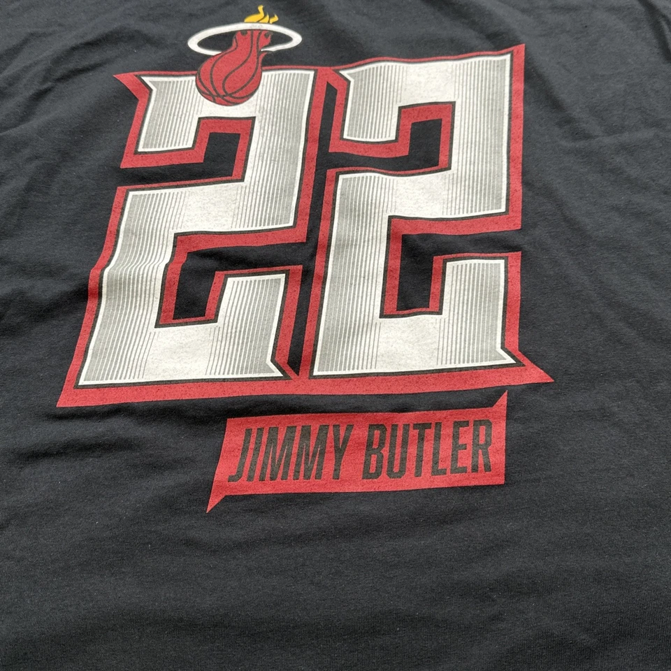Camiseta gráfica Miami Heat #22 Jimmy Butler para hombre talla 2XL negra fanáticos de la NBA NUEVA Foto 4 de 4