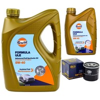 MotoröL Set Gulf Formula ULE 5W-40 6 Liter + ÖLfilter FüR Nissan Renault Koleos