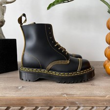 Dr Martens 1460 Pascal Bex DS Boots Black Yellow Smooth Leather UK 3 EU 36 Rare