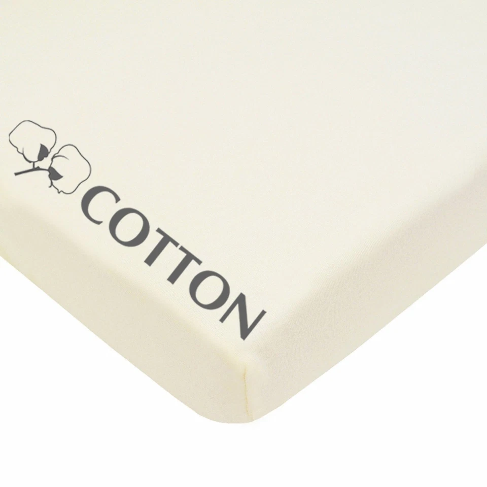American Baby Company 100% Cotton Fitted Mini Crib Sheet 38"x24" - Cream - Image 3 of 4