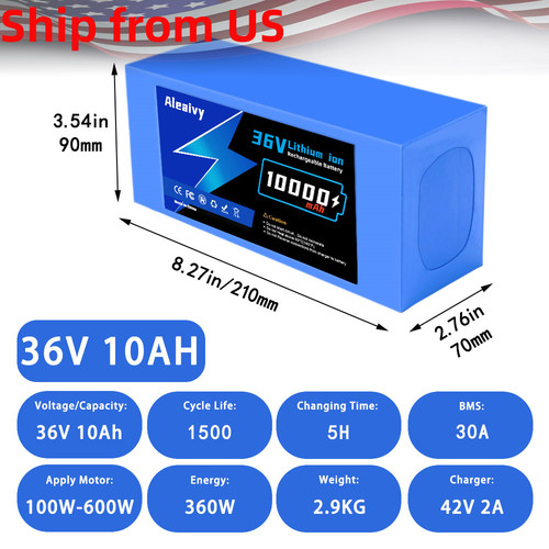 Used 36V 10000MAH Battery Lithium Battery BMS