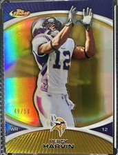 2010 Topps Finest Gold Refractor /50 Percy Harvin Minnesota Vikings #76 SSP