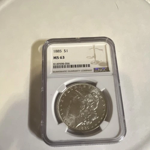 1885 Morgan Dollar $1 Silver Coin NGC MS 63 Uncirculated Philadelphia