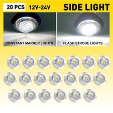 Kit 3/4 inch LED White Lights w/ Stainless Steel Rings 40X LED Flash Strobe Lamp