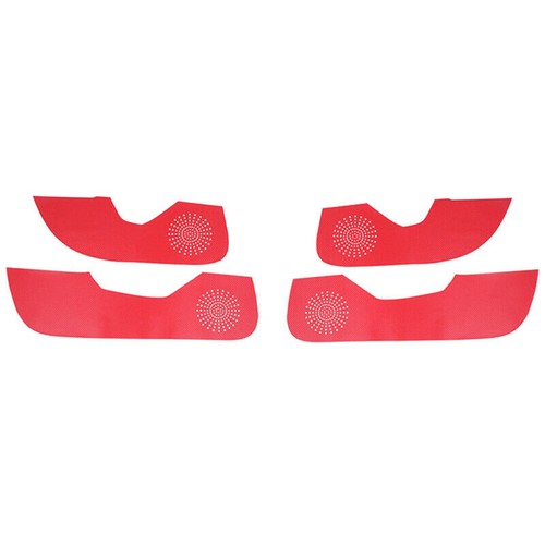 For Honda Civic 11th 2022-26 Red Leather Inner Door Anti-Kick Panel Sticker Trim - Picture 5 of 5