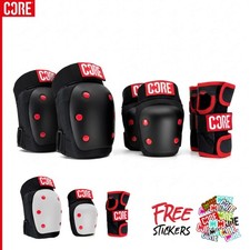 CORE Protection Skate Triple Pad Set - Red (Knee/Elbow/Wrist), Skate/Scooter/BMX