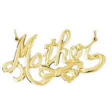 Mother Charm Pendant 14k Gold 6.5 Grams 