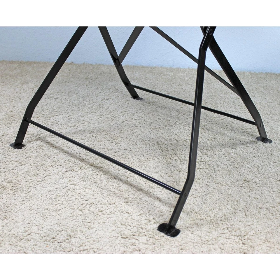 Gartentisch holz schwarz 80x80 cm Balkontisch Klappbar Gartenmöbel - Bild 4 von 4