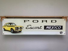 Ford Escort Mexico Banner RS Yellow MK1 Classic Car Workshop Garage Wall display