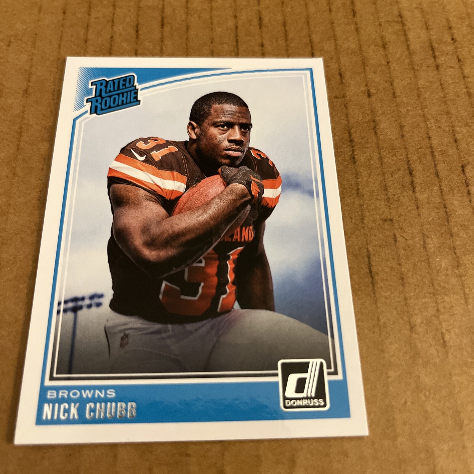 2018 Donruss NICK CHUBB RC #308 Browns Cleveland Football Card (e8)