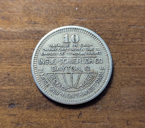 Lamar, West Virginia WV Lamar Colliery Co 10 Ingle Schierloh Coal Co Scrip Token - Imagen 4 de 4