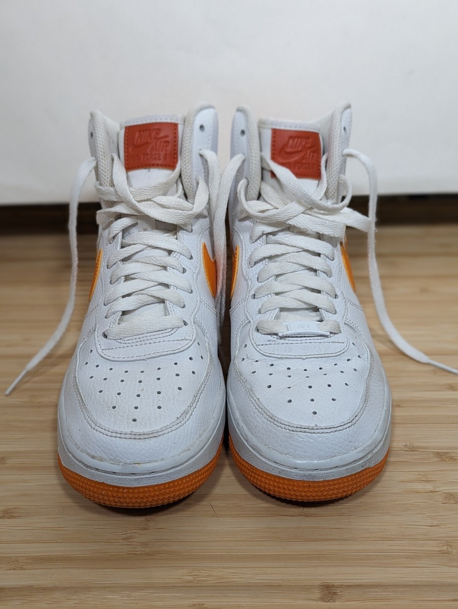Nike Air Force 1 ホワイト/オレンジ　25cm エアフォース1 ロー 白 オレンジ 25cm 箱付き - メルカリ