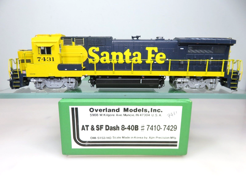 Overland Models Brass OMI-5152 HO Scale Santa Fe GE Dash 8-40B Locomotive #7431 - Picture 2 of 12