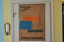 Conn Organ advertising display banner 1960's A Giant Sized Batch Of Fun