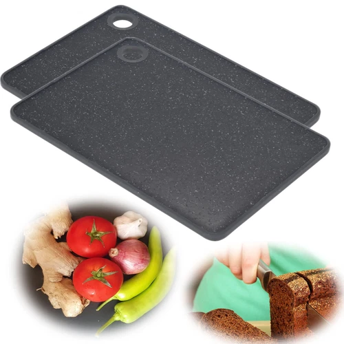 2x Brettchen Essbrettchen 23x16cm Granit Optik 2´er Set Frühstücksbrettchen