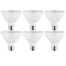 6PK PAR30 Short Neck LED Flood Light Bulb, 9 Watts 75W , 5000K, Dimmable