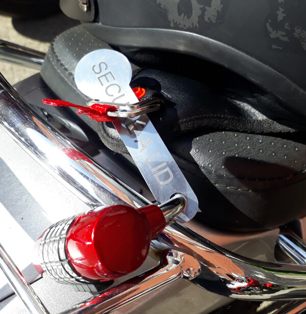 Motorcycle open face helmet lock for quick release buckle fastener