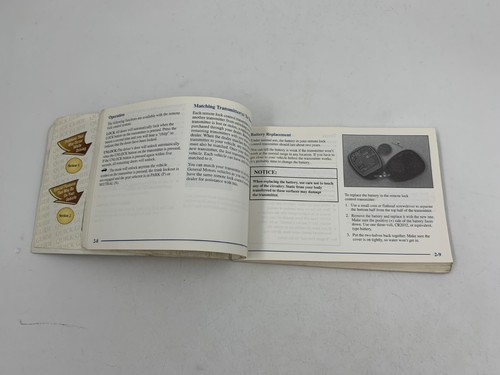 1999 Oldsmobile Cutlass Owners Manual OEM A04B56032 - Picture 2 of 6