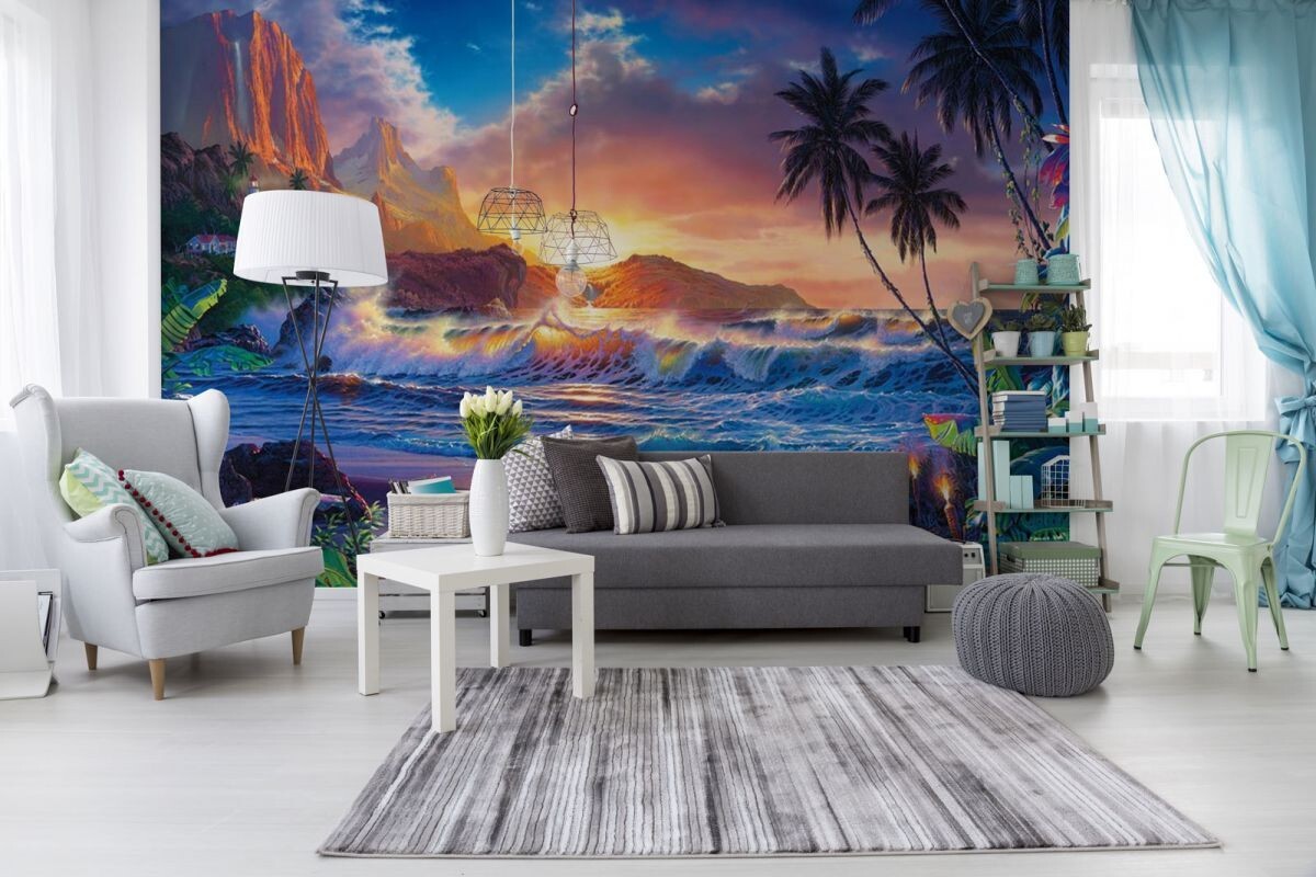 Fantasy Wallpaper bedroom Photo Wall Mural 366x254 cm Dream Tropical Scenery