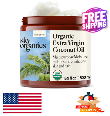  Sky Organics Organic Extra Virgin Coconut Oil Multipurpose Moisture | 16.9 floz