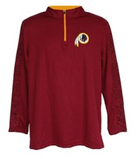 Washington Redskins Football Men's Size Small 1/4 Zip Pullover Shirt New w/ Tags