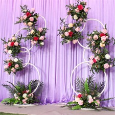 Metal Wreath Arch Backdrop Stand Wedding Party Decorations Ceremony Background