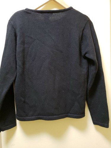 Maglione Natale Abito Donna Fienile Piccolo Nero Rosso Perline Paillettes Floreale - Foto 7 di 7