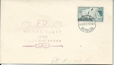 Bermuda FDC Royal Visit 6d  Stamp  26th Nov 1953 Hamilton Bermuda 