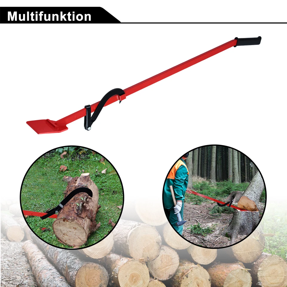Profi Fällheber 130cm Rot Wendehaken Stammwender Heber Fällhilfe Wendehilfe Neu - Bild 3 von 4