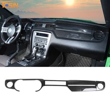 ?Center Dashboard Panel Trim Dash Cover For Ford Mustang 10-14 Carbon fiber ABS