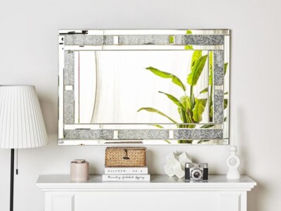 Wandspiegel für Wohnzimmer Rechteckig Wandhalterung Spiegel