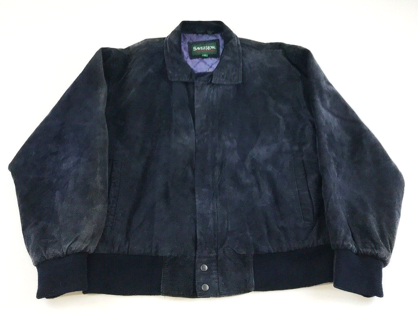 FILA Saville Row Giacca Uomo Medium Vintage Pelle Scamosciata Foderata Lana Cappotto Casual M