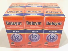 Delsym 12 hour Cough Relief (6 pack X2 ) 12 Travel Sz 15 ML Each READ