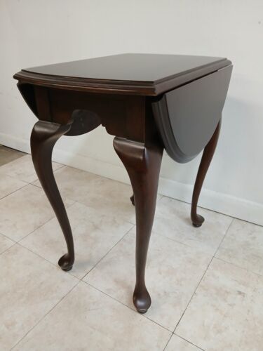 PETITE Ethan Allen Georgian Court Dropleaf Lamp End Table Chippendale 225