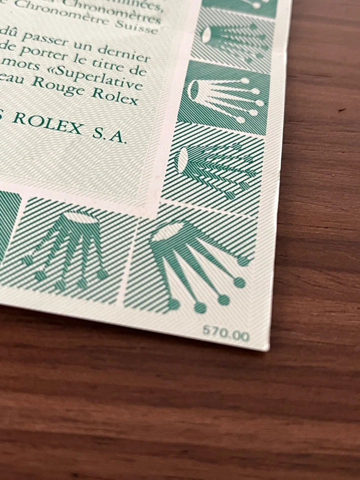 Guarantee Rolex Blank - Garanzia in bianco_Original 100% CORONE LUNGA - Immagine 4 di 4