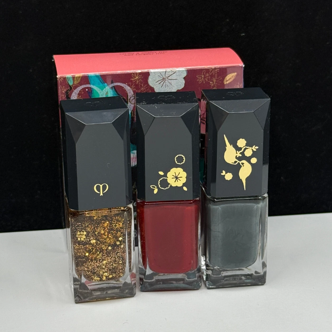 Cle De Peau Beaute Nail Lacquer Trio 0.27 oz X 3 New In Box