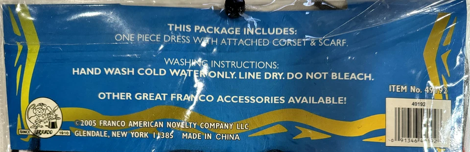 Sexy Disfraz de Pirata CON Corsé y Bufanda, Talla Única ETS (Se Adapta hasta 12), TOTALMENTE NUEVO Foto 4 de 4