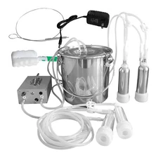 Electric Cow Milker Machine 5L Pulsating Adjustable Vacuum Pump Goat Milker us