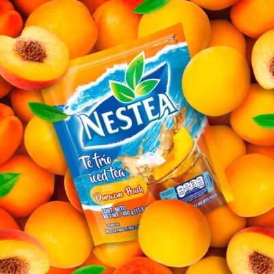 Nestea   Iced Tea Powder Peach Flavor / Te Frio, sabor a Durazno (450gr TOTAL)