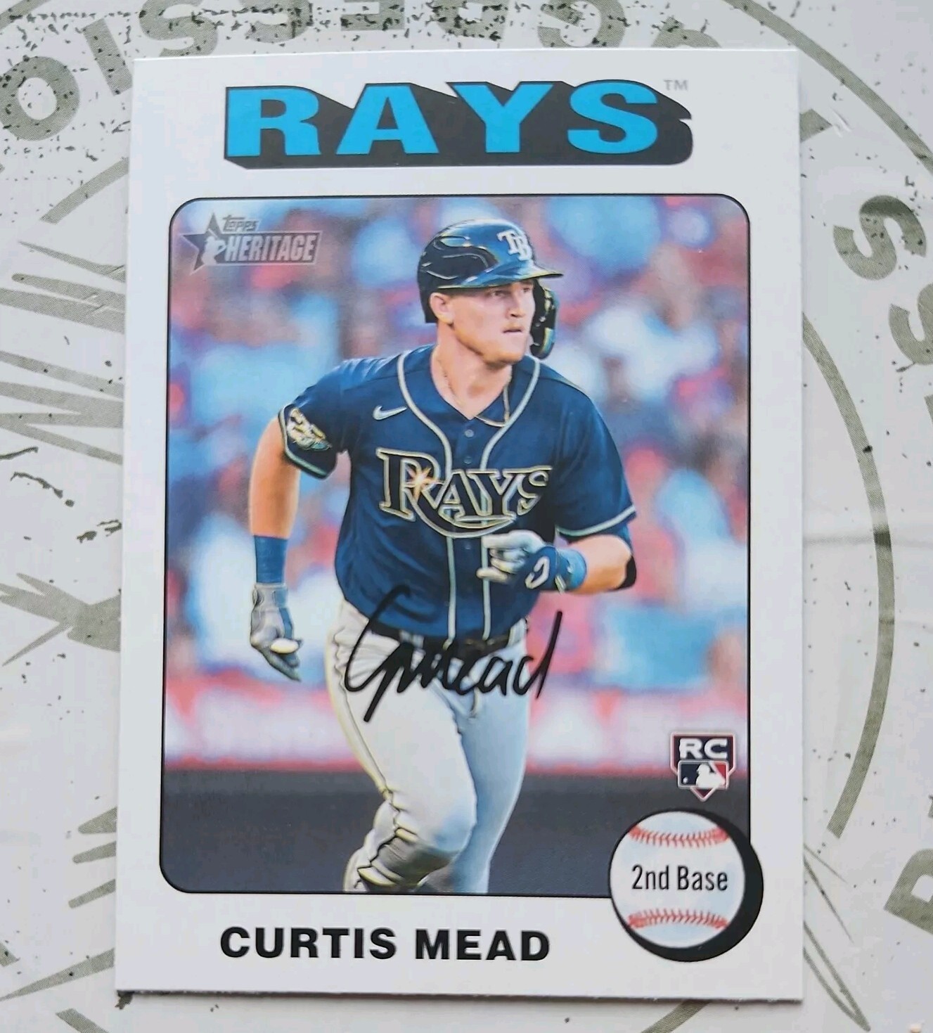 Curtis Mead 2024 Topps Heritage White Border Parallel #176  RC Rookie Card