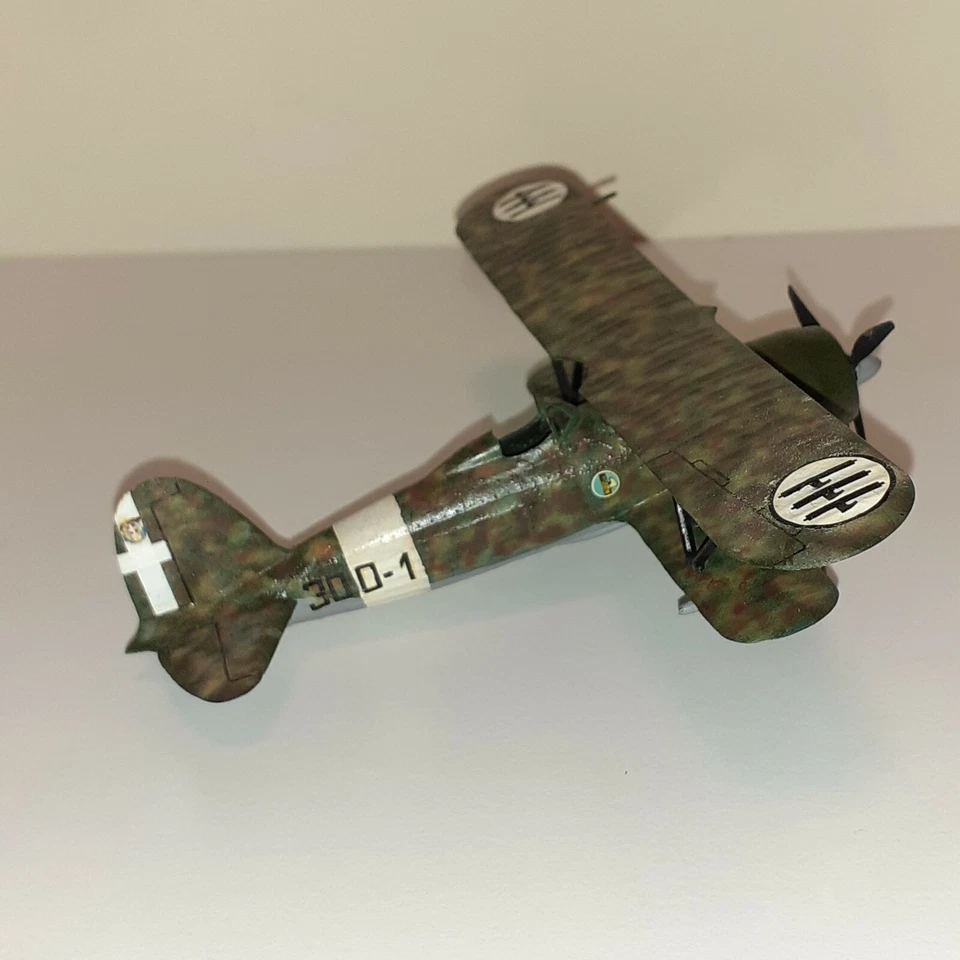 FIAT CR 42 CACCIA NOTTURNO 1/72 COSTRUITO BUILT GEBAUT 1/72 DA KIT IN PLASTICA - Immagine 4 di 4