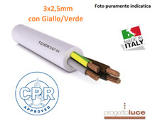 CAVO FG16OR16 EX FG7 TRIPOLARE 3 POLI 3 X 2,5 3G2,5 MMQ DOPPIA GUAINA PER ESTER